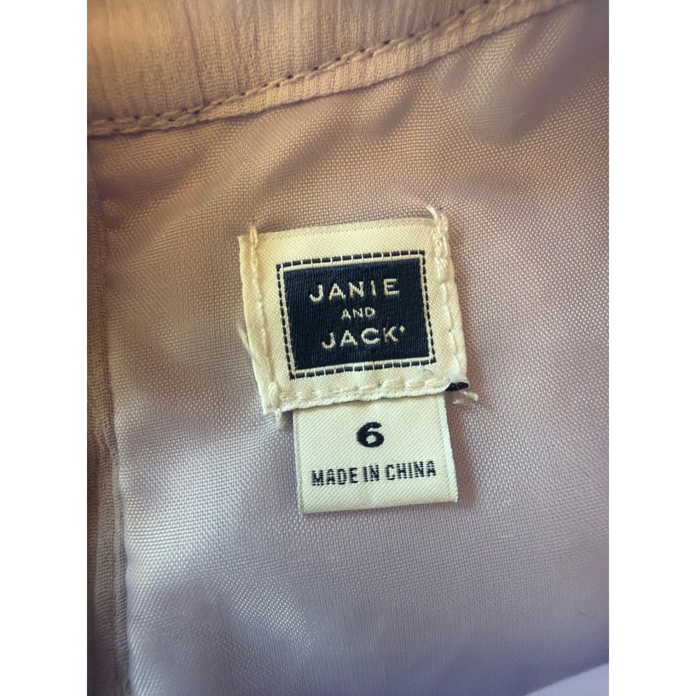 Janie and Jack Dress Lavender Purple Pleated Chiffon Flower Sleeveless Size 6 - Picture 3 of 6